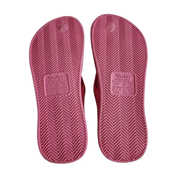 Archies Arch Support Thong Flip Flops Sandal Hot Pink US Men 9 Women 10 New - Picture 9 of 12